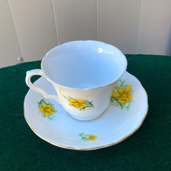 Royal Kent Daffodil Tea Cup and Saucer Bone China - Picture 5 of 10